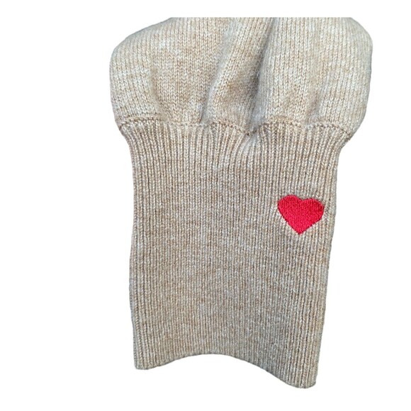 Dear Drew by Drew Barrymore Beige Tan Cashmere Wool Wrap Top Size M - Picture 9 of 11